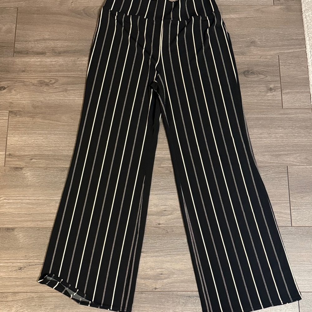 Express Striped Wide Leg Trousers